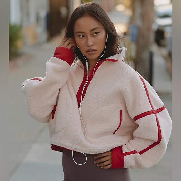 Free People Tops - Free People Mountain High Half Zip Fleece Ballet Slipper Combo XS